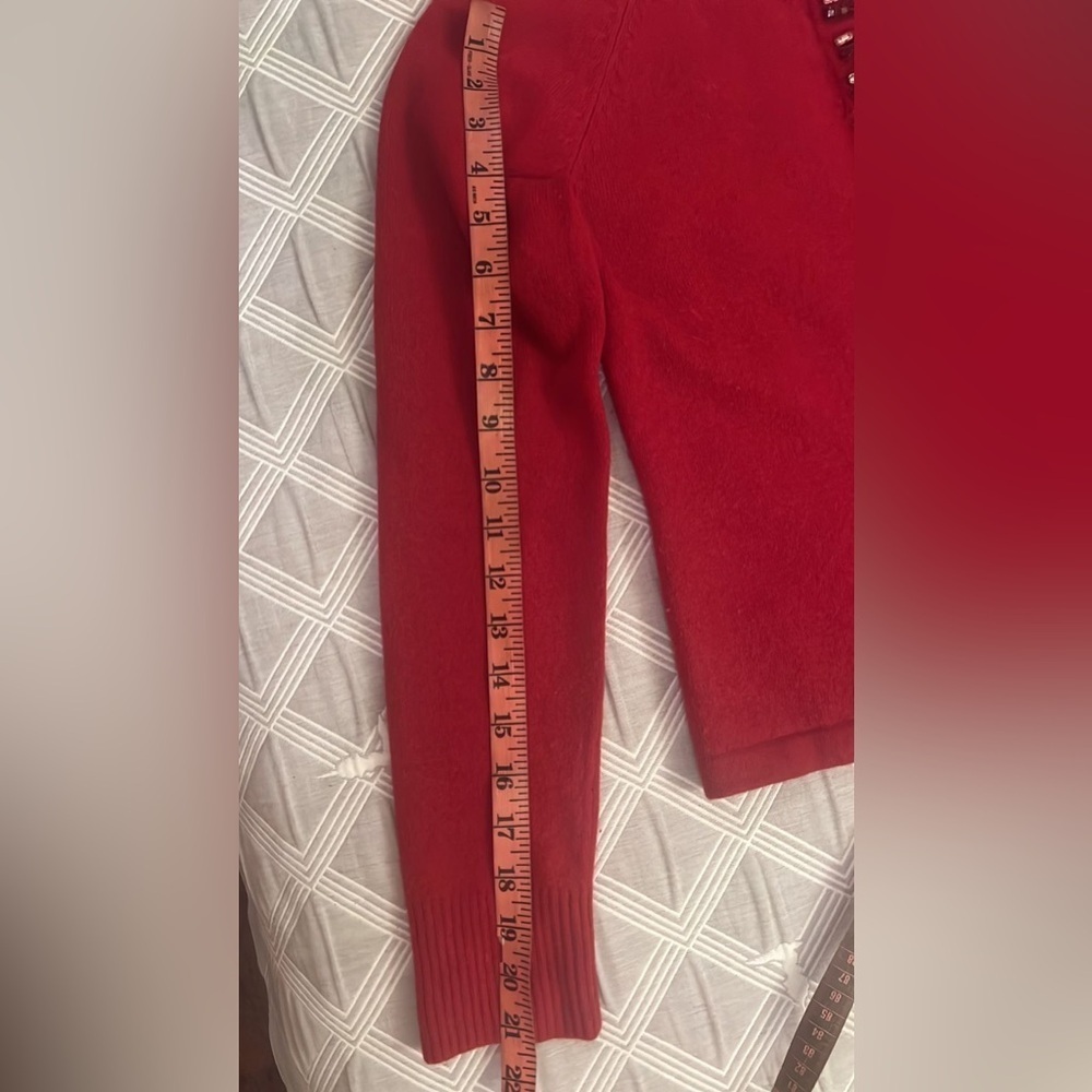 Cozy Red Cardigan button details holiday ready Christmas winter - Picture 6 of 10